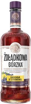 Zdjęcie produktu - Likier Żołądkowa gorzka jagoda z cytryną 0,5l 25%