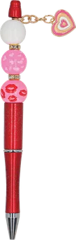 Długopis z koralikami i zawieszką mix widok 1