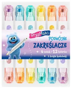 Zakreślacze podwójne Gryzmaki 6szt 12kol SZ26 widok 1