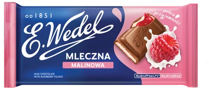 Czekolada mleczna z nadz. malinowym Wedel 100g widok 2