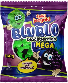 Zdjęcie produktu - Żelki jeżynki Blublo Eurobrand 160g
