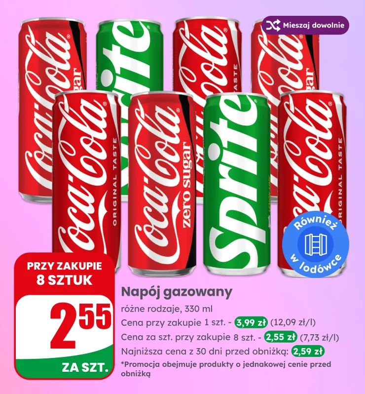 BANNER HOMEPAGE SPRITE COLA COLA ZERO DZIK POMARANCZ TYMBARK