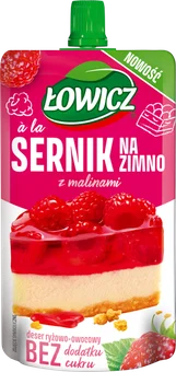 Deser a'la sernik na zimno z malinami Łowicz 100g widok 1