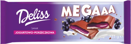 Czekolada mleczna jogurtowo porzeczk. Deliss 235g widok główny 