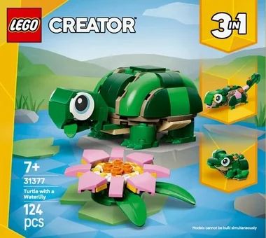 Zabawka Lego Creator żółw i kwiat lilii wodnej widok 1