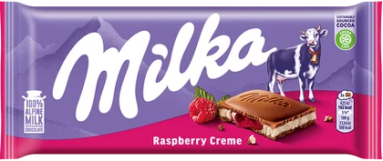 Czekolada raspberry creme Milka 100g widok 1