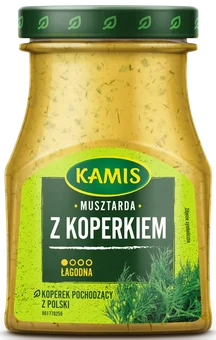 Zdjęcie produktu - Musztarda z koperkiem Kamis 185g