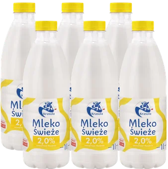 Zdjęcie produktu - Mleko spożywcze świeże 2% Krasula 1l