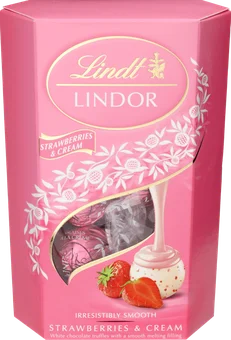 Bombonierka strawberries cream Lindor 200g widok 1