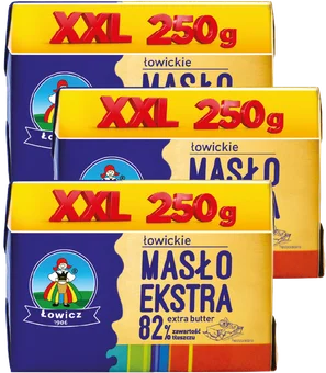 Zdjęcie produktu - Masło ekstra 82% Łowickie