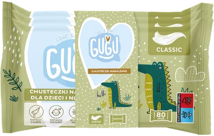 Chusteczki nawilżane Classic Gugu 3x80szt widok 1