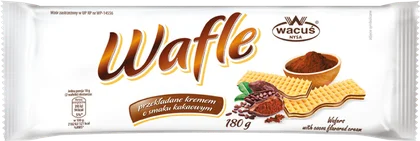 Wafle kakaowe Wacuś 180g widok główny 