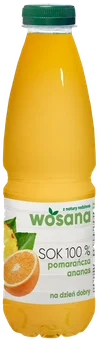 Sok pomarańcza ananas Wosana 1l widok 1