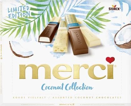 Bombonierka coconut Merci 250g widok 1