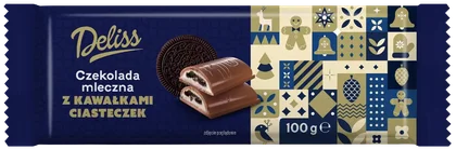 Czekolada mleczna z kawa. ciastek Deliss 100g BN25 widok 1