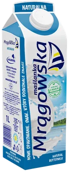 Zdjęcie produktu - Maślanka Mrągowska Naturalna Mlekpol 1l