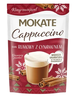 Kawa cappuccino rum z cynamonem Mokate 140g widok główny 