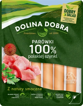 Parówki z szynki 100% Dolina Dobra 400g widok 1