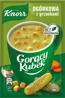Zupa Gorący Kubek ogórkowa z grzankami Knorr 13g widok 1