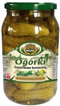 Zdjęcie produktu - Ogórki konserwowe korniszony Wojna 880/480g