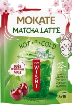 Zdjęcie produktu - Napój matcha latte wiśnia Mokate 50g