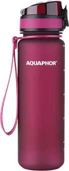 Zdjęcie produktu - Butelka filtrująca bordowa Aquaphor 0,5l+wkład
