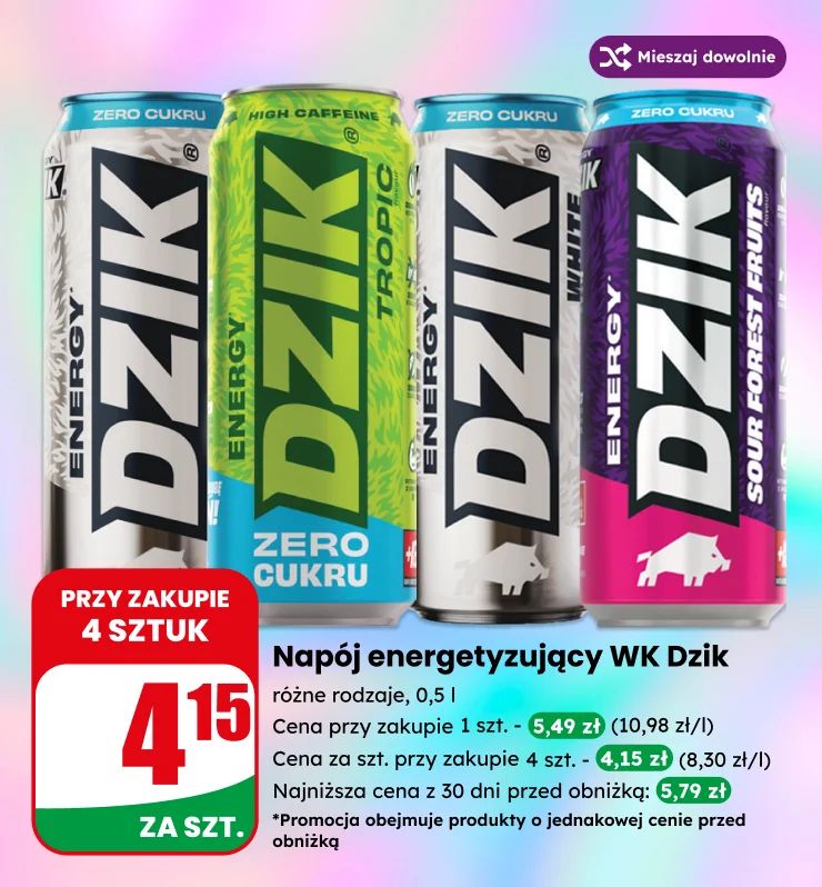 Baner napoje wk dzik 4move schwebbs sprite coca cola zero