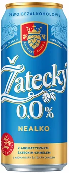 Piwo Zatecky Lezak 0,5l 0% puszka widok 1