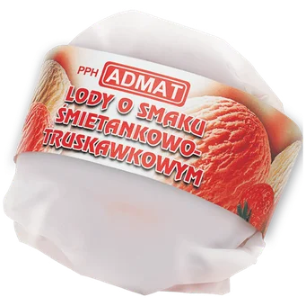 Zdjęcie produktu - Lody cassate o sm. śmietankowo truskaw. Admat 0,6l