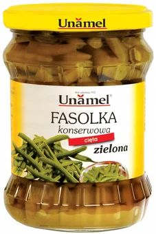 Fasolka konserwowa zielona Unamel 670/380g widok 1