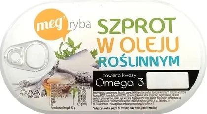 Szprot w oleju Mega Ryba 170/102g widok 1