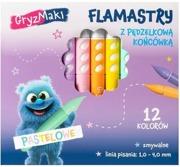 Flamastry pędzel zapa/past Gryzmaki 12kol mix SZ26 widok 2