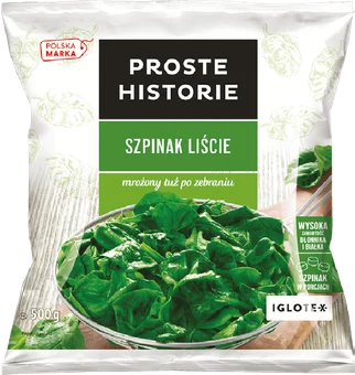 Zdjęcie produktu - Szpinak liście Proste Historie