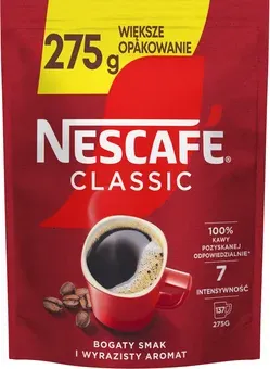Zdjęcie produktu - Kawa rozpuszczalna Nescafe Classic zapas 275g