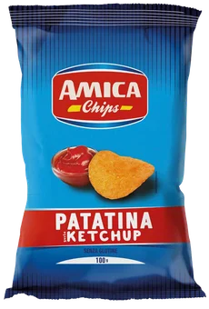 Zdjęcie produktu - Chipsy patatina ketchup Amica 100g