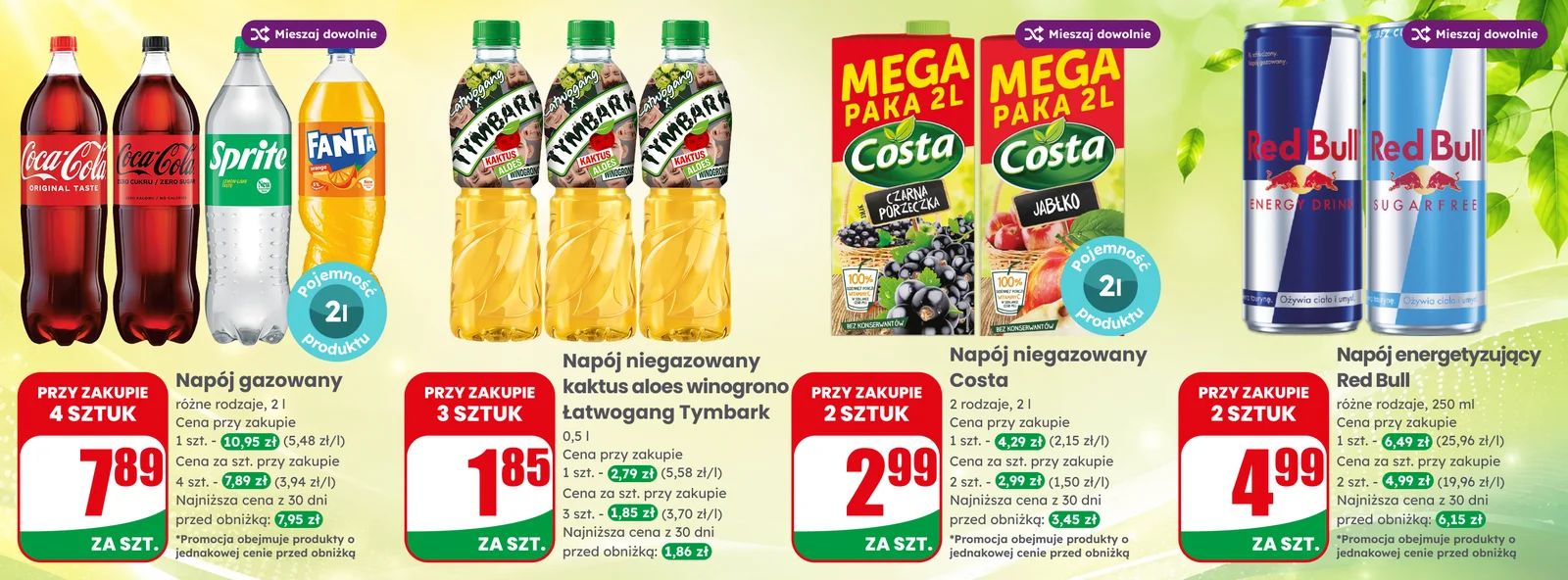 Banner_homepage_napoje_słodkie_cola_sprite_fanta_tymbark_latwogang_łatwogang_costa_redbull