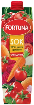 Zdjęcie produktu - Sok z warzyw i pomidorów Fortuna 1l