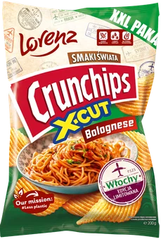 Chipsy Crunchips X-cut bolognese 200g widok 1