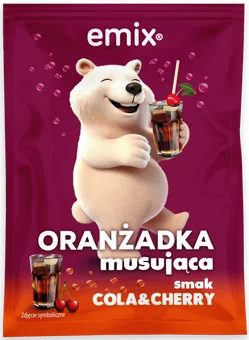 Oranżadka musująca w proszku cola&cherry Emix 16g widok 1