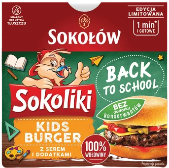 Zdjęcie produktu - Burger Sokoliki back to school Sokołów 150g