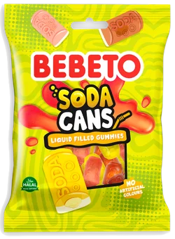 Żelki soda cans Bebeto 130g widok 1
