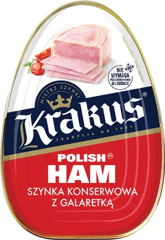 Szynka konserwowa z galaretką Krakus 455g widok główny