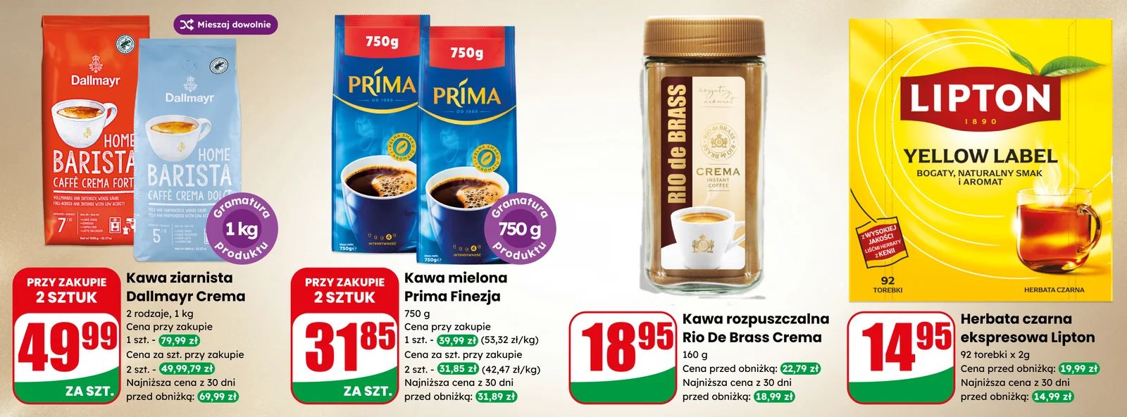 Baner kawa ziarnista mielona suszona sypana mleko