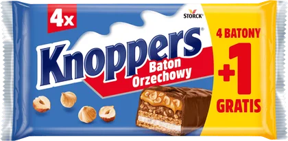 Baton Knoppers orzechowy 4+1 gratis x40g widok 1