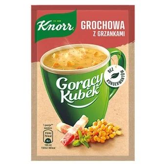 Zupa Gorący Kubek grochowa z grzankami Knorr 21g widok 1