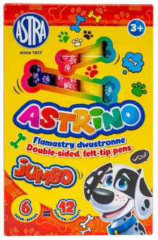 Flamastry dwustronne Jumbo Astrino 6szt 12kol SZ25 widok 1