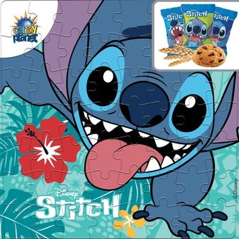 Ciasteczka z czekoladą Stich 50g + puzzle widok 1
