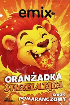 Oranżadka strzelająca w proszku pomarańcz. Emix 6g widok główny 