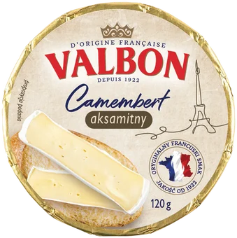 Zdjęcie produktu - Ser pleśniowy camembert Valbon 120g