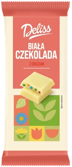 Czekolada biała z drażami Deliss 100g WN26 widok 1